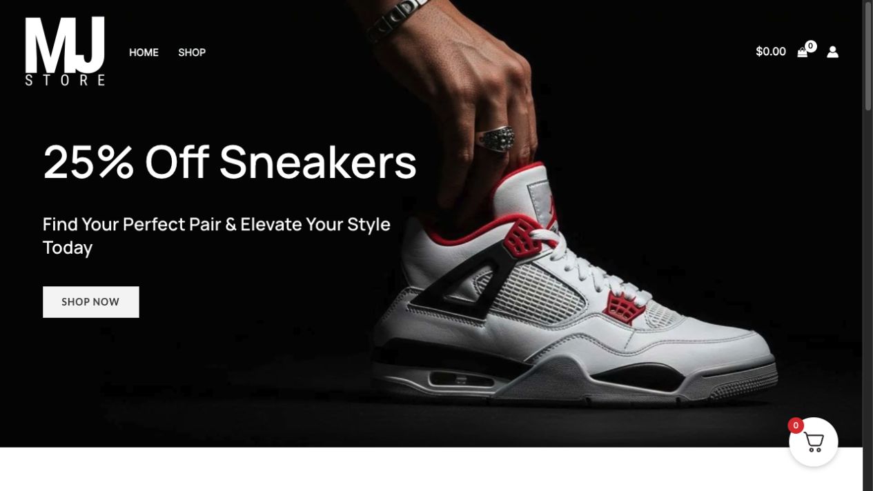 Current public MJ Store page