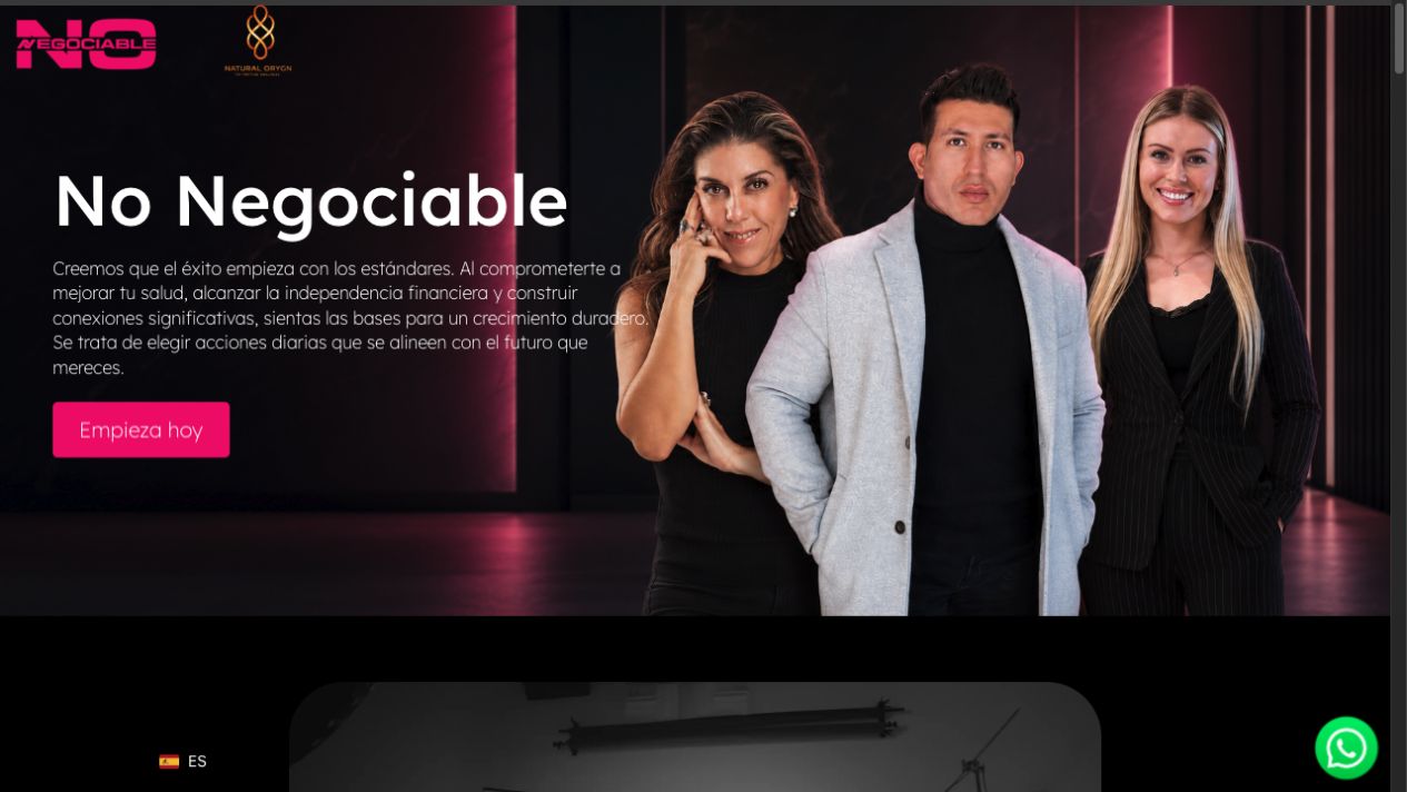 Current public Universidad No Negociable page